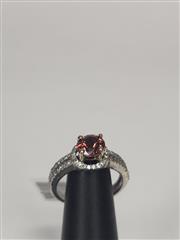Amethyst Lady's Stone & Diamond Ring 58 Diamonds .500 Carat T.W. 14K White Gold